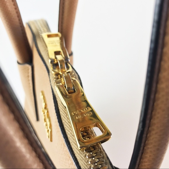 PRADA SAFFIANO CUIR SATCHEL IN CARAMEL - Picture 2 of 8